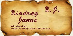 Miodrag Janus vizit kartica